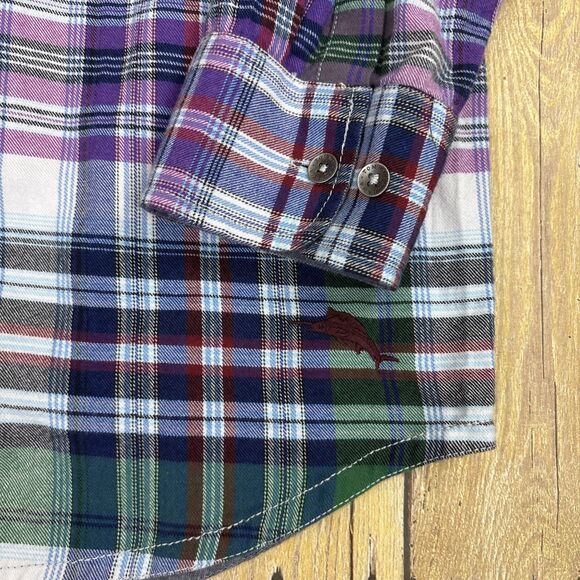 Tommy Bahama Flannel Shirt Montauk Mens Medium New NWT - Picture 4 of 10